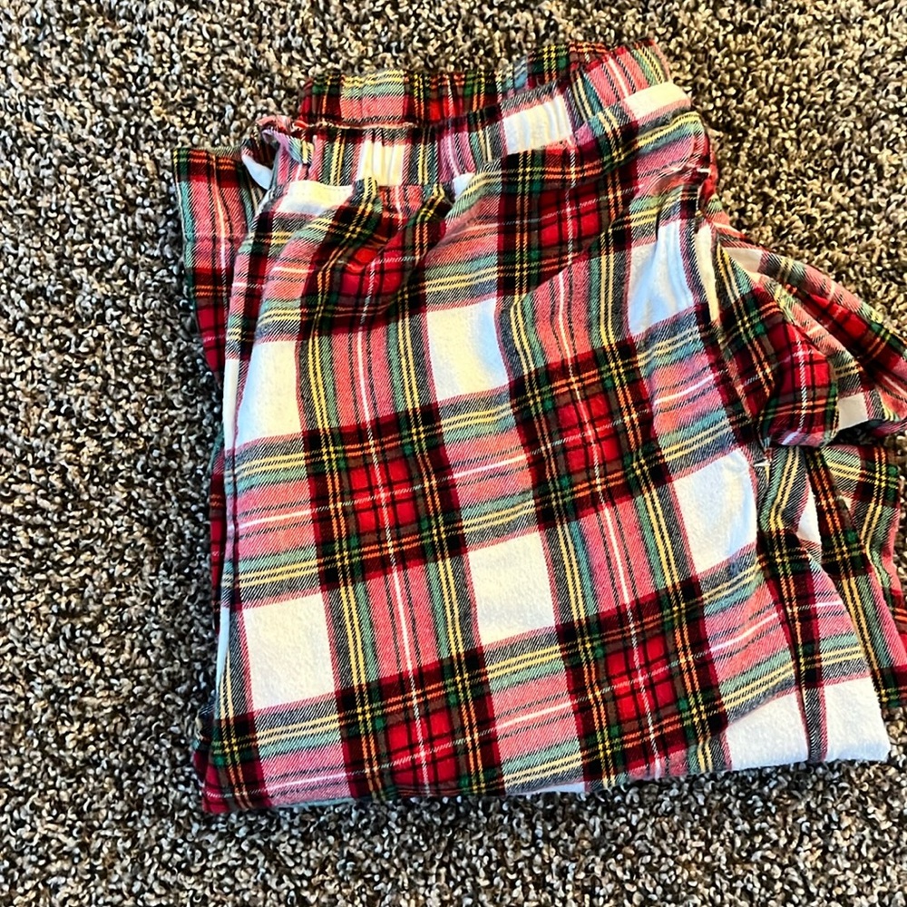 Hanna Andersson Red and White Plaid Pajama Pants